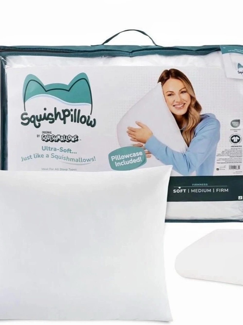 New in bag Squishmallows SquishPillow by Original Squishmallows White Pillow sta